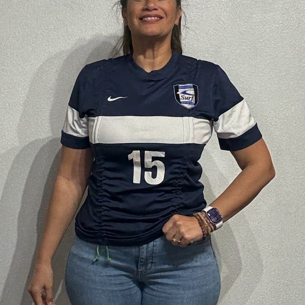 Nike Navy Dry Fit Side Cinch Top Sz S